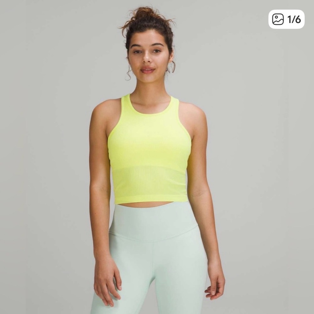 lululemon Ebb to Street Cropped Racerback Tank Top *Light Support, B/C Cup